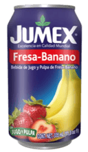 Jugo de fresa-banano Jumex 355 ml (caja de 24 latas)