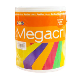 Pintura Acrílico Mate Blanco, Megacril, 3.78 L 