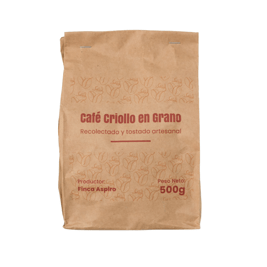 Café criollo en grano, 500 g