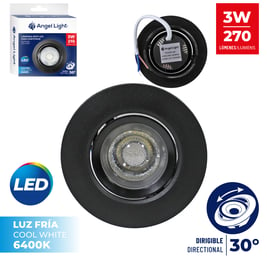 Lámpara ( lamparita spot foco ) Led de luz blanca luminaria para empotrar en yeso y pladur en techo 3W