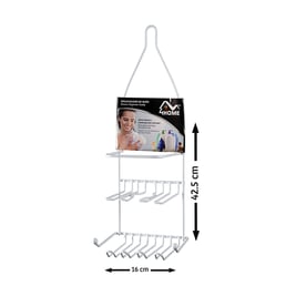 Organizador blanco metálico para ducha de baño (LY-2191)