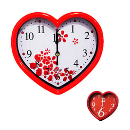 Reloj de pared decorativo en forma de corazón 21 cm (AZ-257)