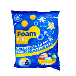 Detergente en polvo de limón, Foam Plus, 500g