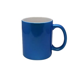 Taza 11 oz efecto espejo  (Azul)