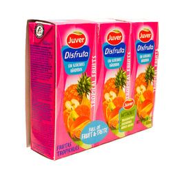 Jugo de cóctel de frutas, pack de 3 unidades