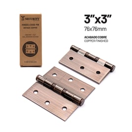 Set de 2 bisagras con pasador suelto 3" x 3" (9A145-HHDG3-AC)