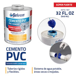 Cemento pegamento para PVC 32oz / 946ml