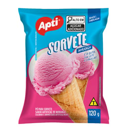 Polvo para hacer helado de fresa, 120 g "APTI"