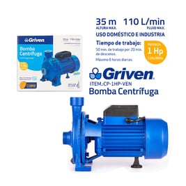 Bomba de agua centrífuga - turbina - motor de agua para edificio  1HP (CP-1HP-VEN)