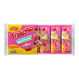 Galletas rellenas de fresa, pack de 6 unidades, 222g