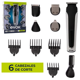 Máquina inalámbrica recargable para cortar cabello con 6 cabezales de corte.    