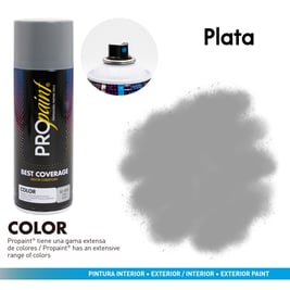 Pintura en aerosol color plateado, 400 ml