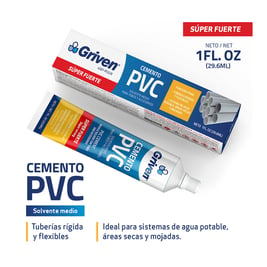 Cemento PVC solvente para tubería 29,6 ml (A367-PCG29)