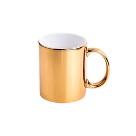 Taza 11 oz efecto espejo  (Dorado)