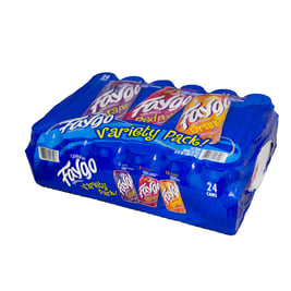 Caja de refrescos "Faygo" de sabores variados (naranja-uva-fresa)