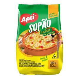 Sopa de pollo con pasta y verdura, 180 g, "APTI"(Rinde 8 porciones)