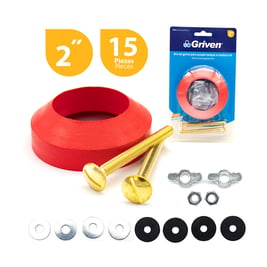 Kit completo para acople universal de tanque de inodoro con sistema de descarga de 2"