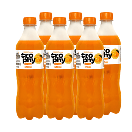 Refresco gaseado de naranja, 510 ml (6 unidades)