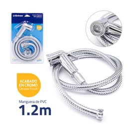 Ducha plástica de mano para baño - regadera - tipo teléfono con cadena (A367-15003)