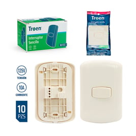  Interruptor sencillo blanco con tapa 10 A (A136-HYA-1KY)