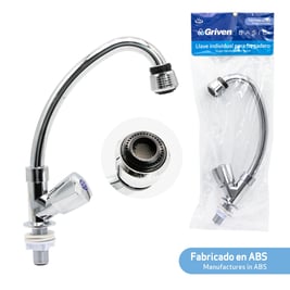 Grifo individual para fregadero ABS cromado (ASA367-ZF306D)