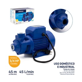 Bomba de agua periférica - turbina - motor de agua 3/4 HP (QB-70-VEN)