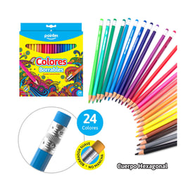 Set de 24 lápices de colores borrables  (CPP-24)