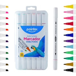 Marcadores doble punta (Set de 12 colores)