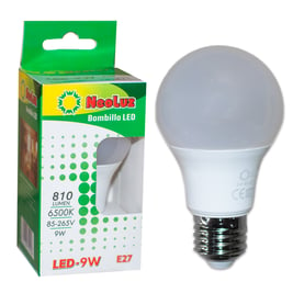 Bulbo LED A60 9W 85-265V E27 6500K 