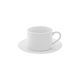 Taza de café con leche con plato (empaque individual) 