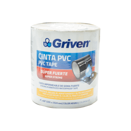 Cinta impermeable PVC, negro, 4¨x 60¨(A136-T10015-B)