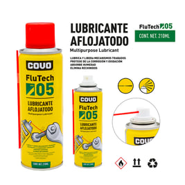 Lubricante aflojatodo en aerosol - spray Flutech - 210 ml (CV-ANR-210ML)