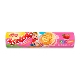 Galleta dulce sandwish, sabor: vainilla-fresa, 120g