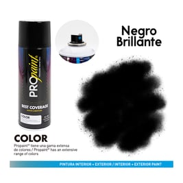 Pintura en aerosol - spray - color negro brillante 400 ml (SC-001)