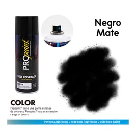 Pintura en aerosol - spray - color negro mate 400 ml (SC-002)