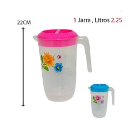 Jarra de agua plástica con tapa 2,25 L (C40505)