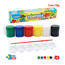 Set de temperas - acuarelas - para pintar con 6 colores (WC-22G-6)