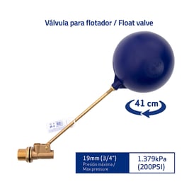 Válvula con flotante - boya - para tanque de agua 3/4" (BC-GB-3-4)