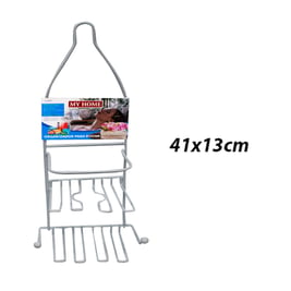 Organizador blanco metálico para ducha de baño 40 x 15 x 115 cm (LX-960)