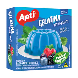 Gelatina C/Pulpa de Tutti-Frutti, 20 g "APTI"